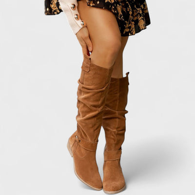 Lina | Bekväma stövlar i mocka