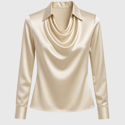 Elze | Elegant blus i glänsande satin